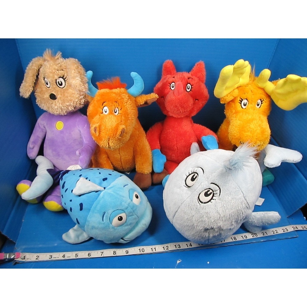 Kohl's Cares Dr. Seuss Lot Of 6 Character Plush Stuffed Animals